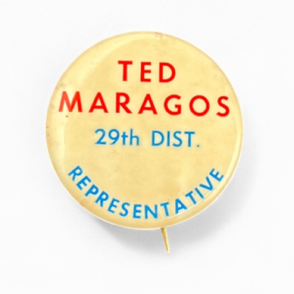 Vintage Ted Maragos Campaign Button